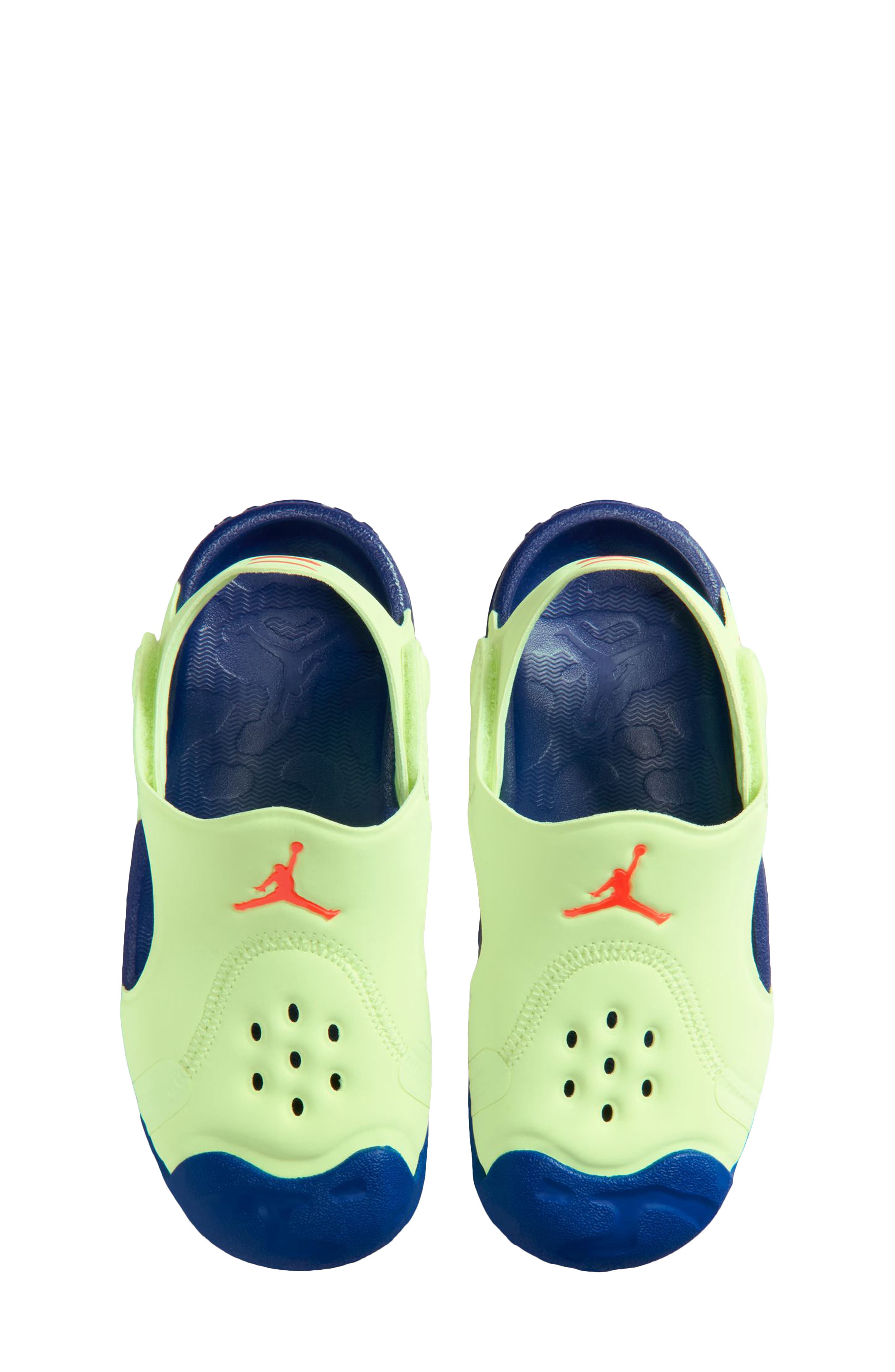 Nike Kids' Jordan OTDR Sandal, Alternate, color, Barely Volt/ Infrared/ Royal