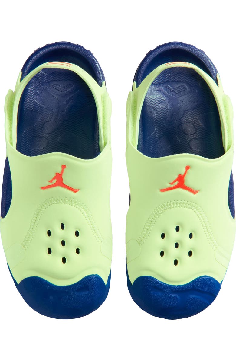 Nike Kids' Jordan OTDR Sandal, Alternate, color, Barely Volt/ Infrared/ Royal
