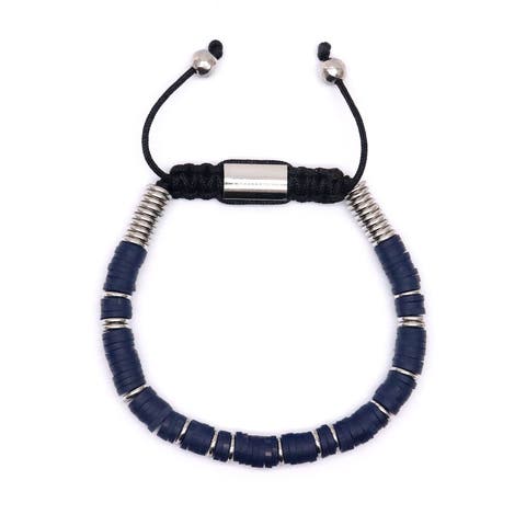 Navy Blue Beaded Bracelet