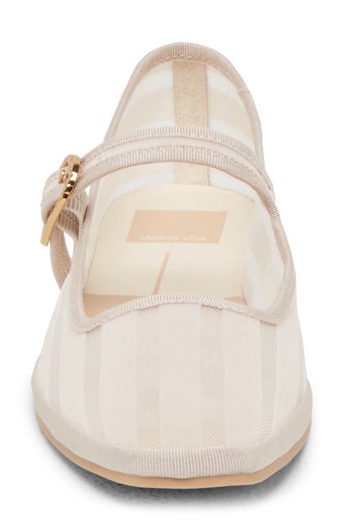 Dolce Vita Tameka Mesh Mary Jane Flat In Bone Stripe Mesh