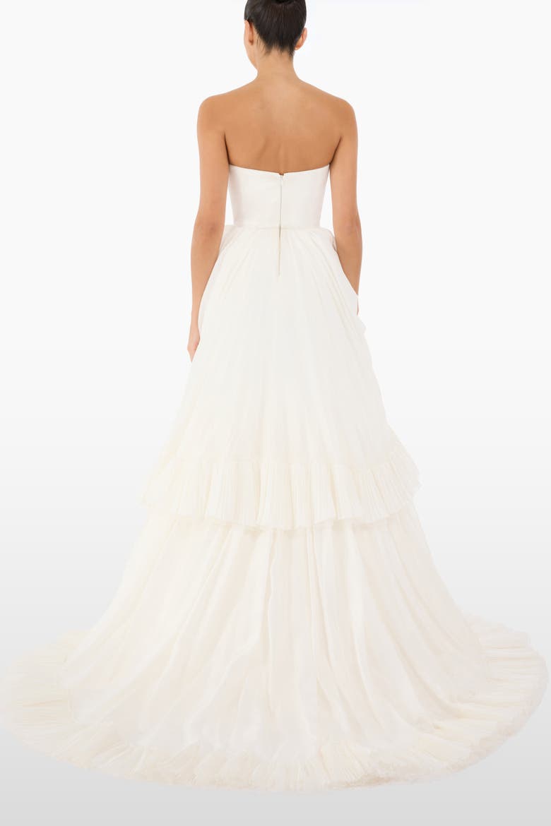 Antonia Ruffled Bow Dress, Alternate, color, Ivory
