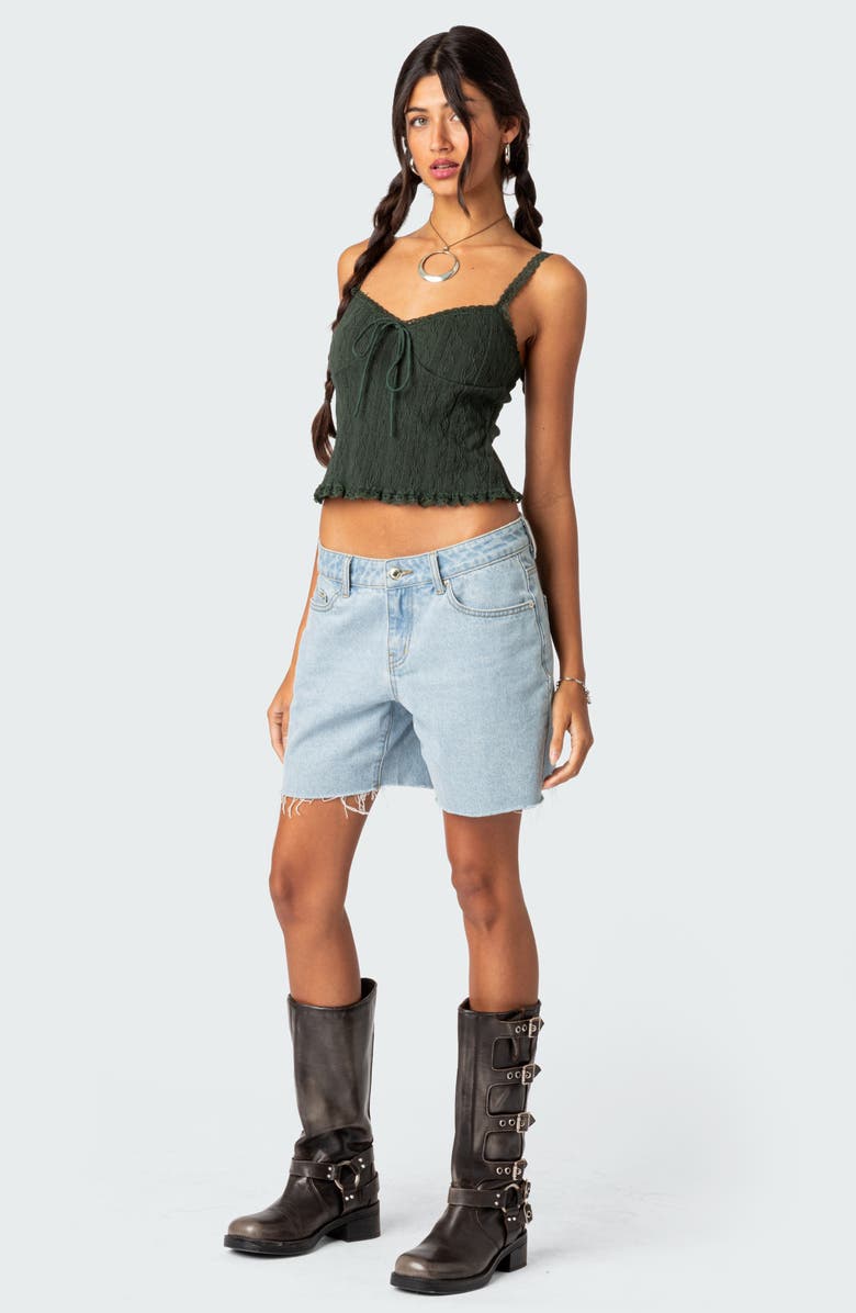 EDIKTED Lacey Knit Tank, Alternate, color, Olive