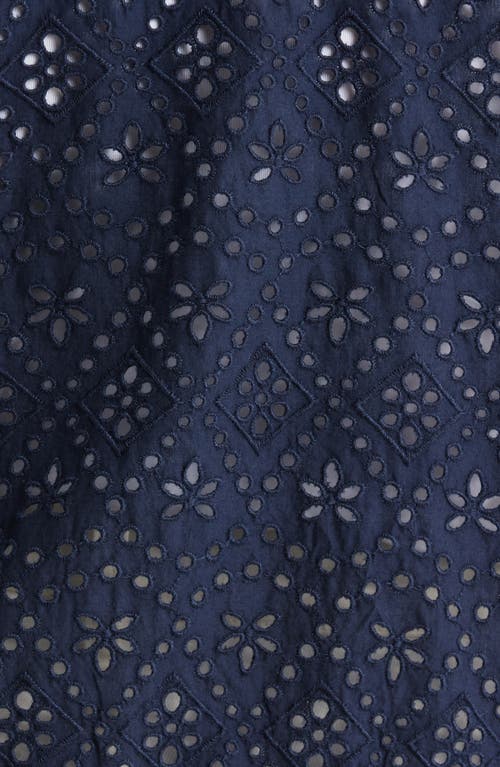 Caslonr Caslon(r) Embroidered Eyelet Cotton Zip-up Bomber Jacket