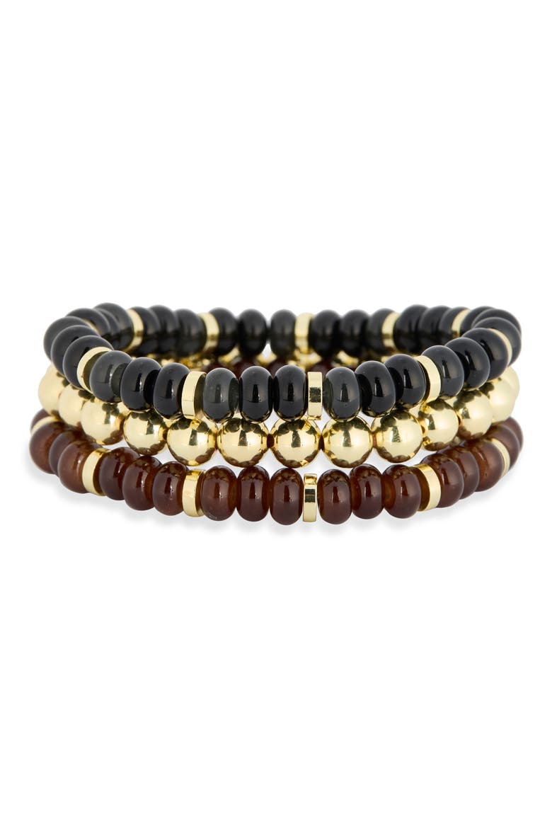 Set of 3 Beaded Stretch Bracelets, Alternate, color, NEUTRAL MULTI- GOLD