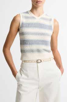 Summer Fair Isle Silk Blend Sweater Vest