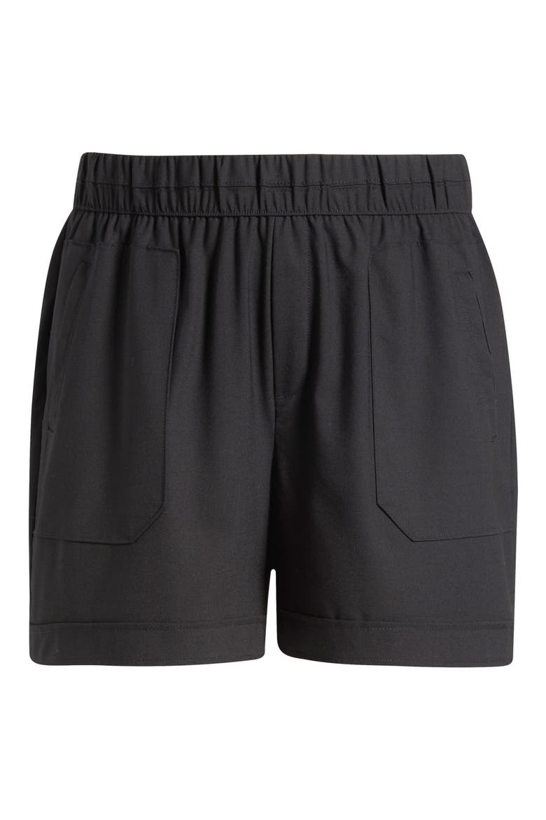 Skyrise Patch Pocket Shorts, Alternate, color, BLACK