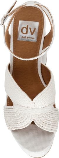 Waylan Raffia Platform Ankle Strap Sandal