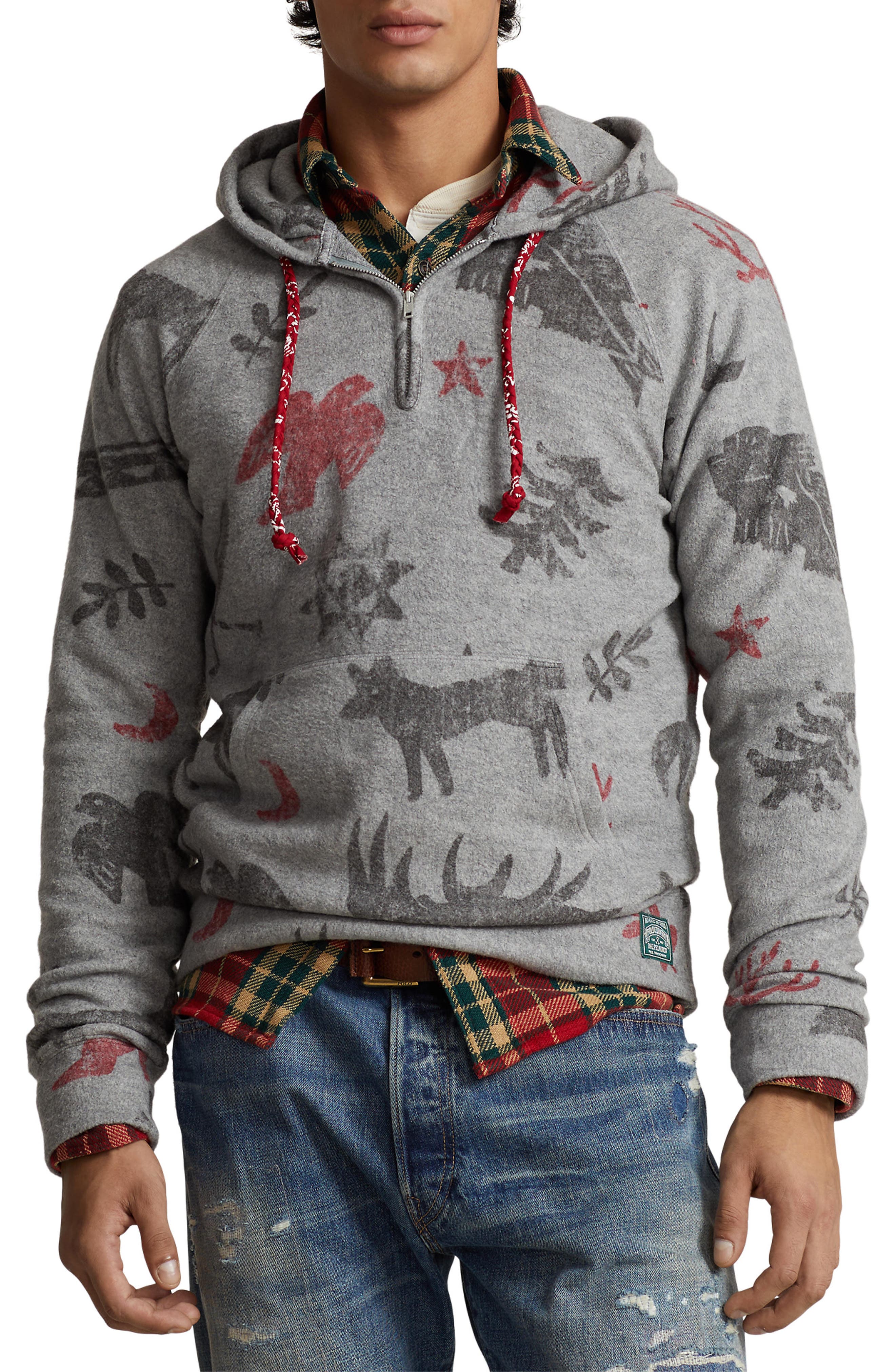 Polo Ralph Lauren Brushed Fleece Half Zip Hoodie