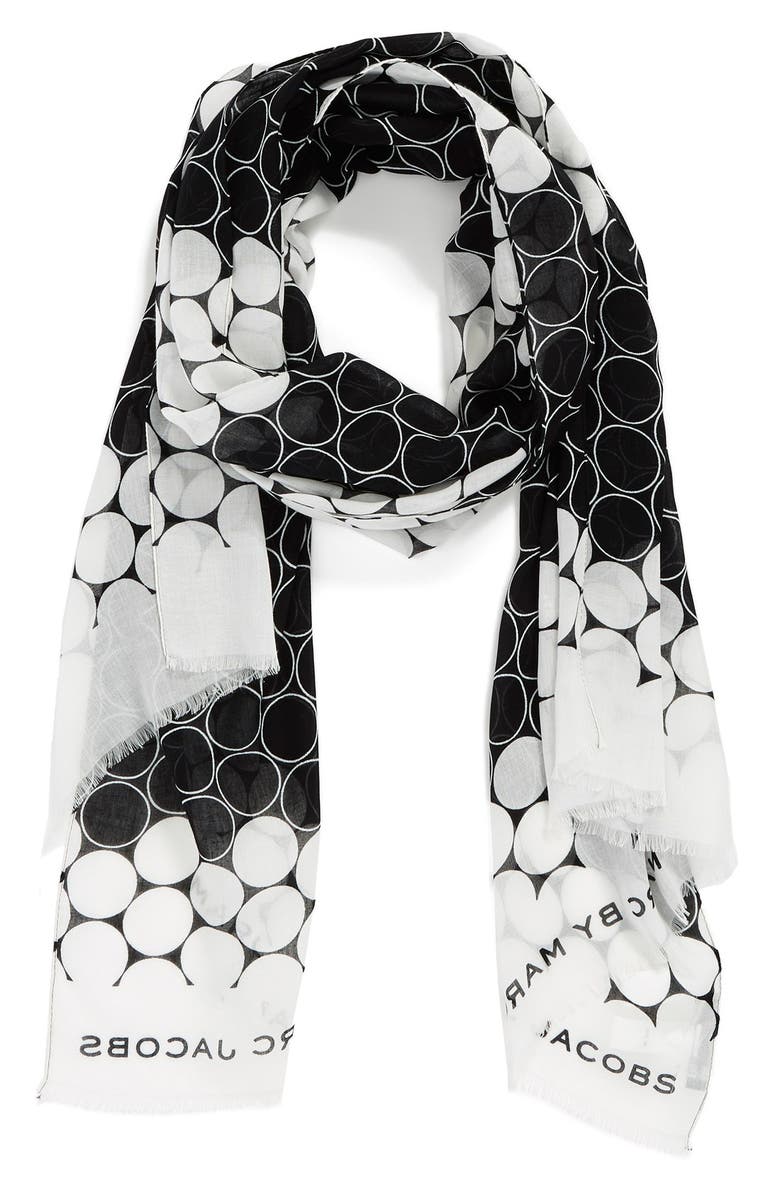 Marc Jacobs MARC BY MARC JACOBS Patterned Scarf, Main, color, 