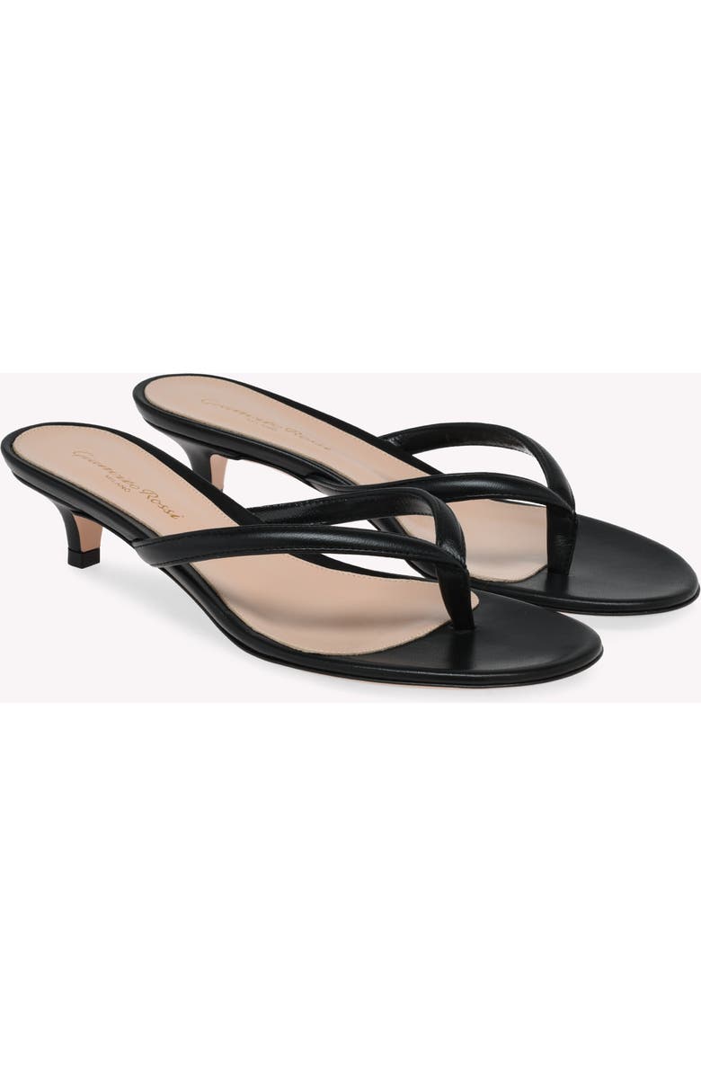 Gianvito Rossi Calypso Thong, Alternate, color, Black Lamb Leather