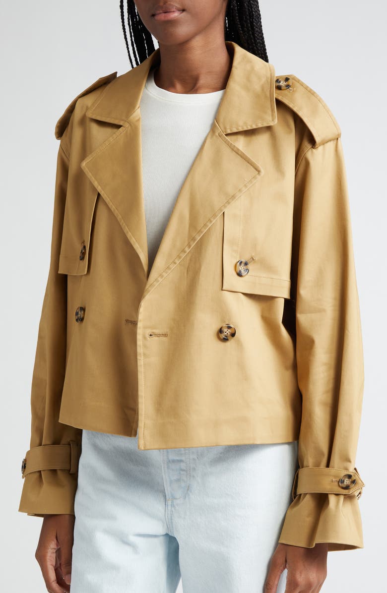 Favorite Daughter The Charles Crop Trench Coat, Alternate, color, 