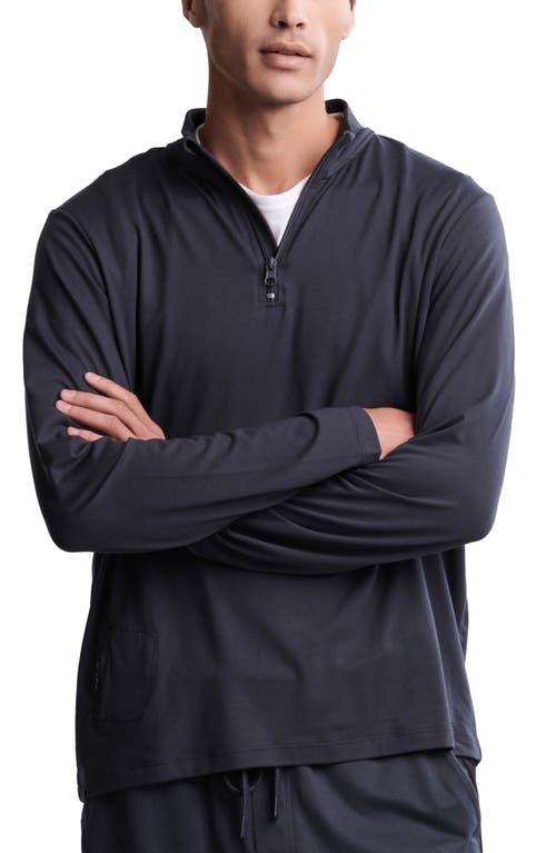 Barefoot Dreams Malibu Collection® Butterchic Half Zip Sweatshirt In Blue