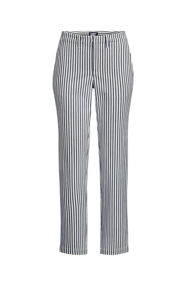 Lands' End Mid Rise Classic Straight Leg Chino Ankle Pants, Alternate, color, Light Stone