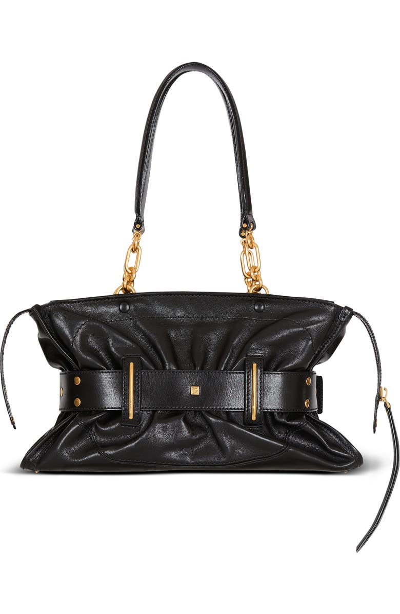 Balmain Calfskin leather Anthem bag, Alternate, color, Black