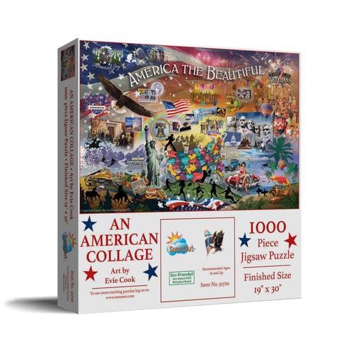 An American Collage 1000 piece Jigsaw Puzzle for Adults