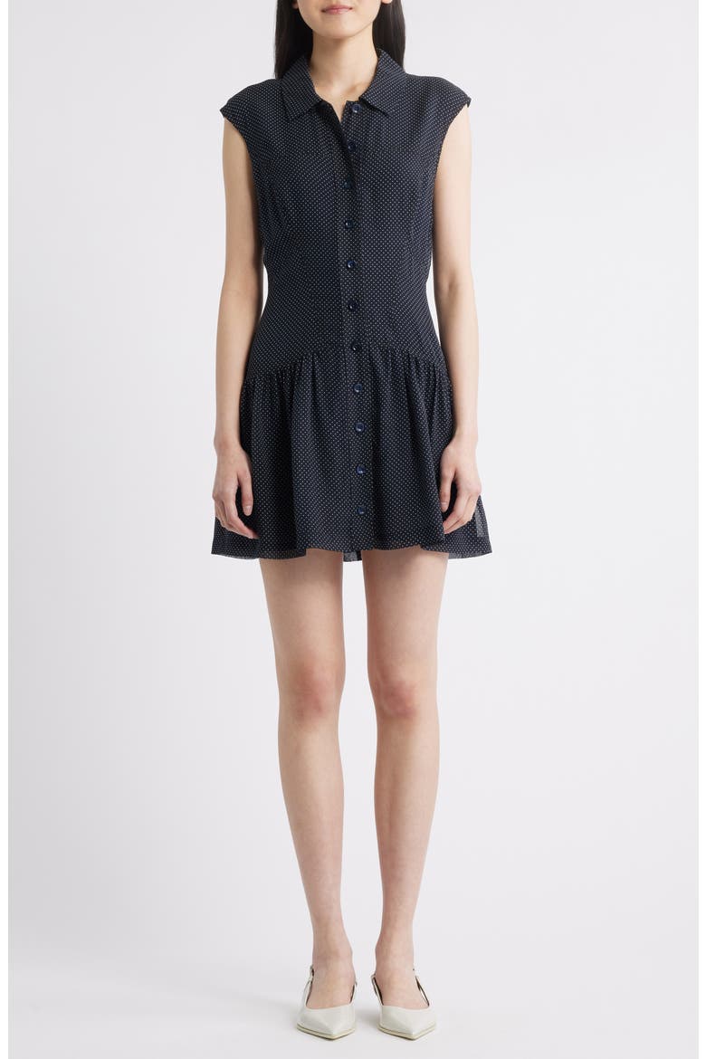 The Silk Day Minidress, Main, color, NAVY MULTI