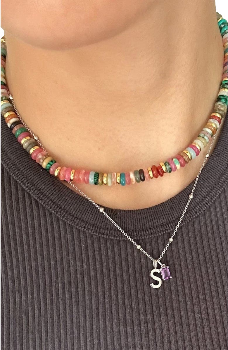 Little Sky Stone Olivia Gemstone Necklace, Alternate, color, Multicolored