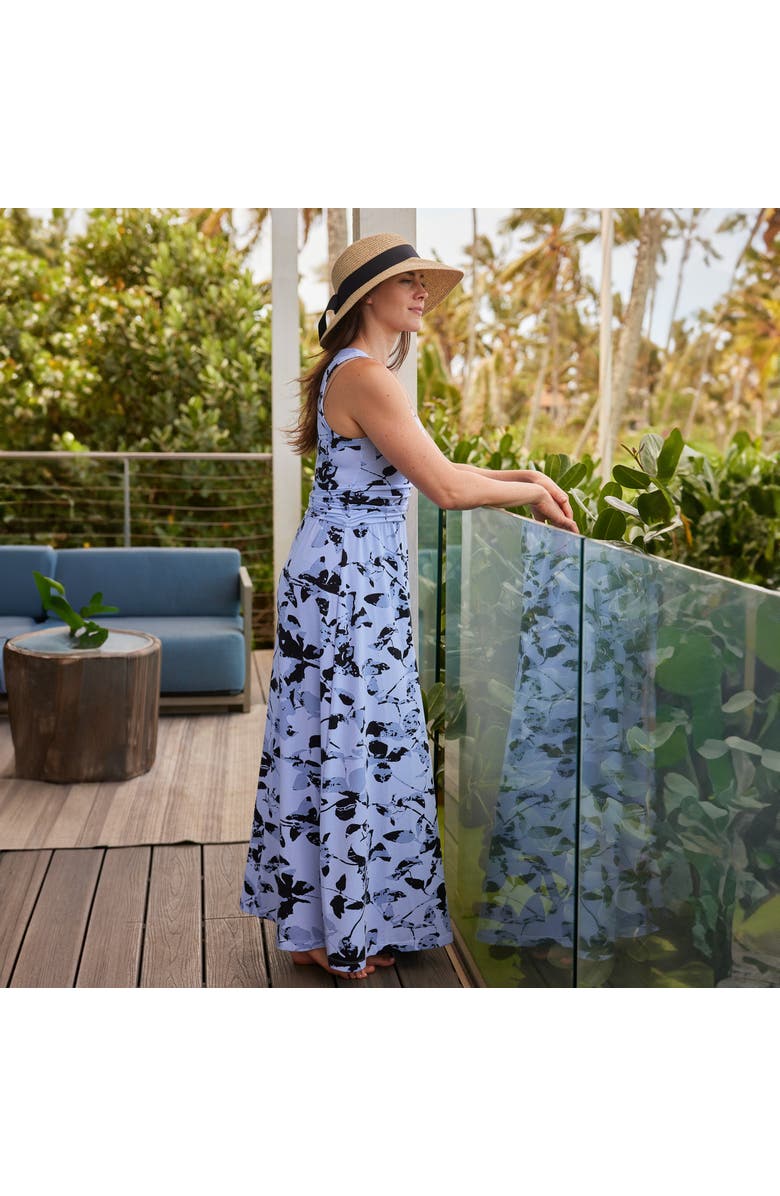 UV Skinz V-Neck Maxi Dress, Alternate, color, Shadow Ivy