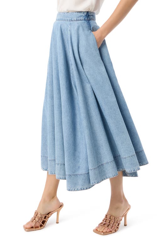 DO BY DEE OCLEPPO DO BY DEE OCLEPPO SAGE HALF CIRCLE CHAMBRAY DENIM SKIRT