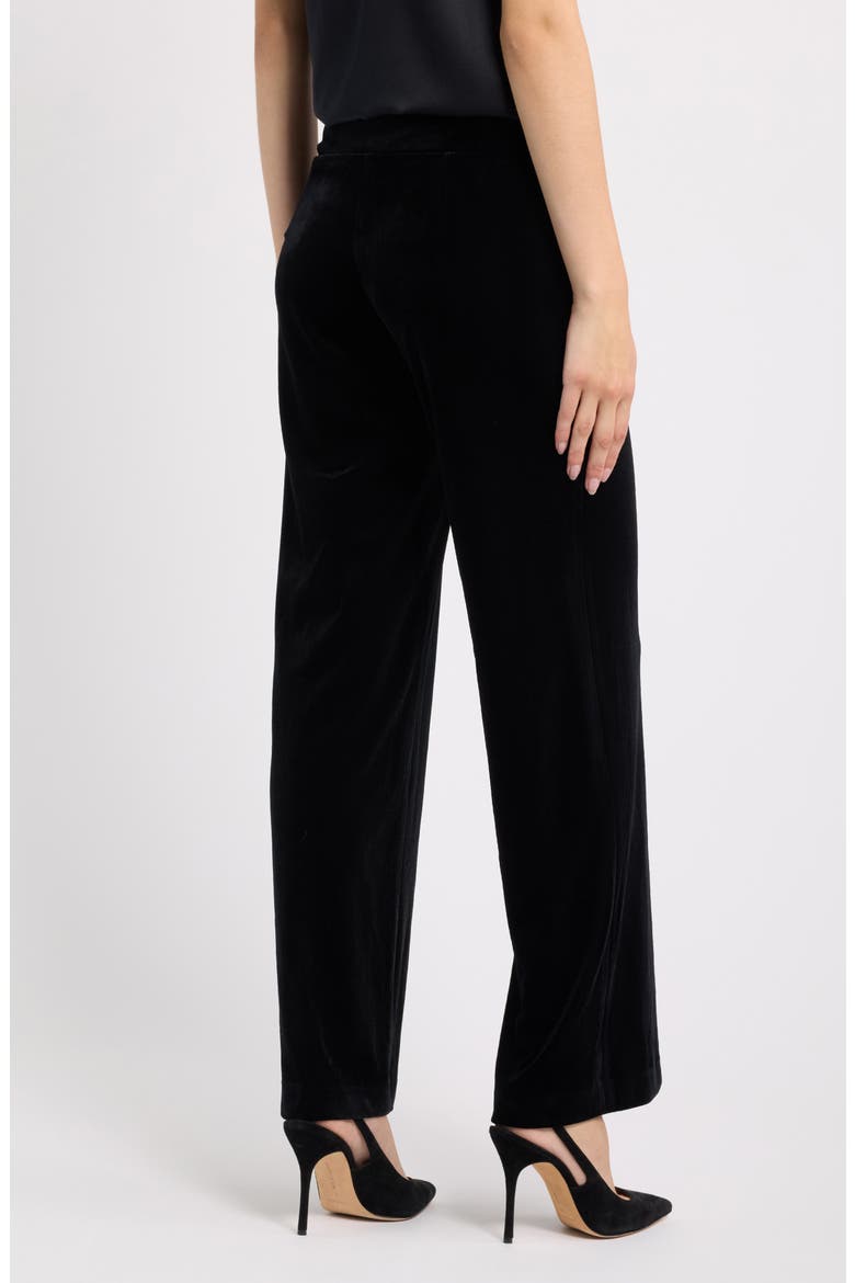 High Waist Wide Leg Pull-On Pants, Alternate, color, ANNE BLACK