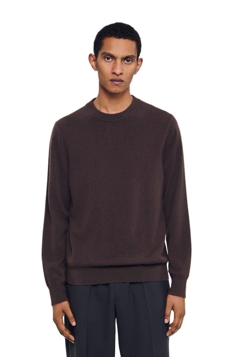 SANDRO Cashmere sweater, Alternate, color, Caramel