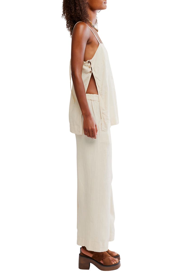 Sightseer Longline Square Neck Top & Wide Leg Pants Set, Alternate, color, TEA COOKIE