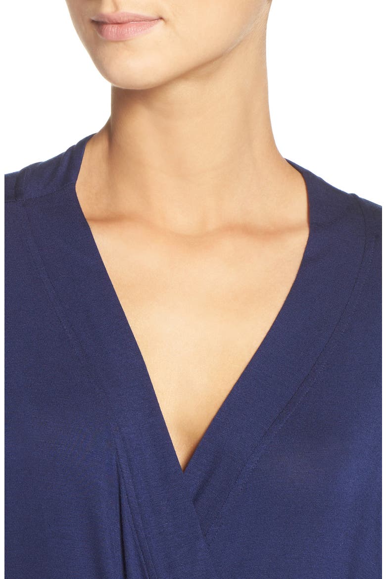 Intimates All American Jersey Robe, Alternate, color, NAVY