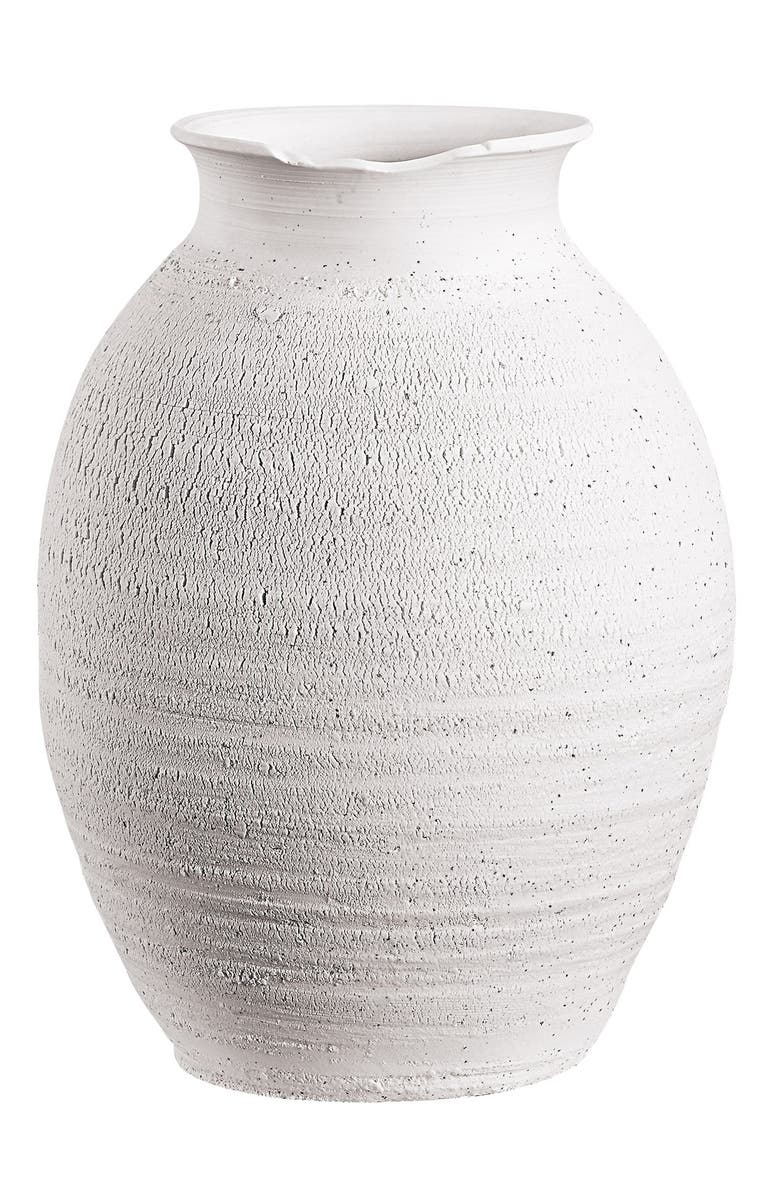 Renwil Zeb Indoor Ceramic Vase, Main, color, White