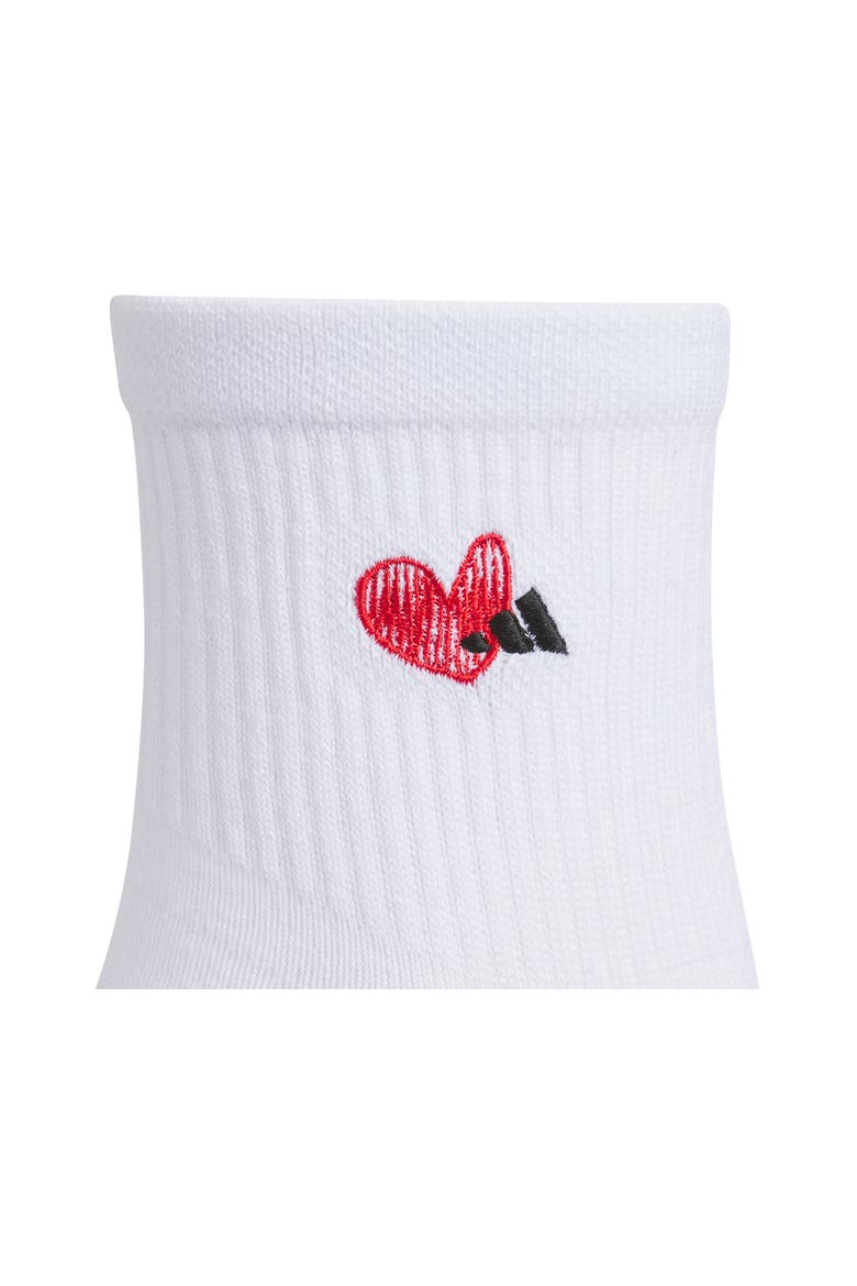 With Love 3-Pack Assorted Quarter Socks, Alternate, color, WHITE/ BLACK/ BETTER SCARLET