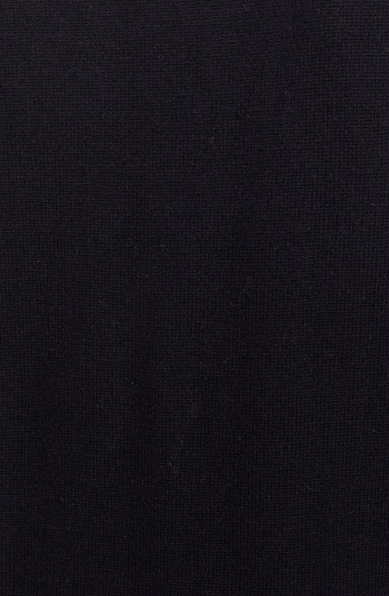 Burberry Brit Check Cuff Cashmere & Cotton V-Neck Sweater, Alternate, color, 