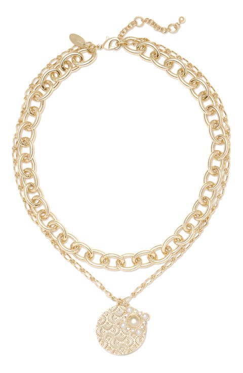 Ariana Medallion Layered Necklace