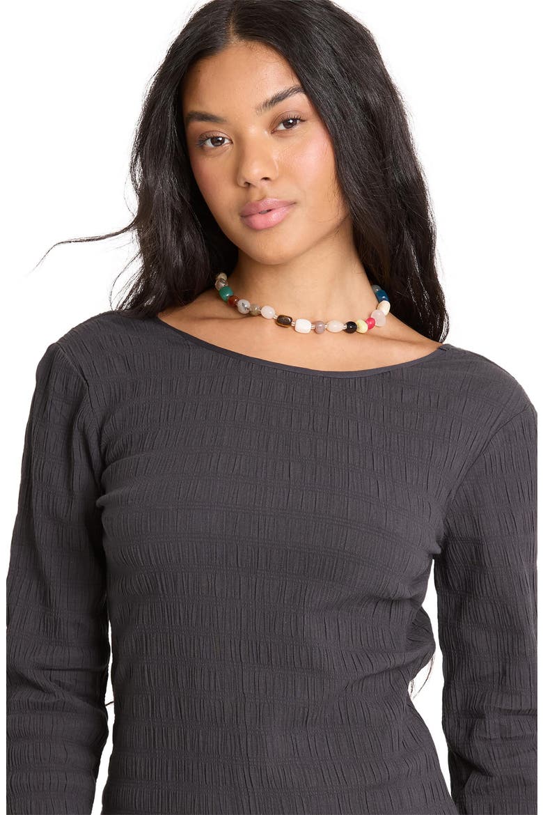 Dream Life Long Sleeve Minidress, Alternate, color, BLACK SANDS