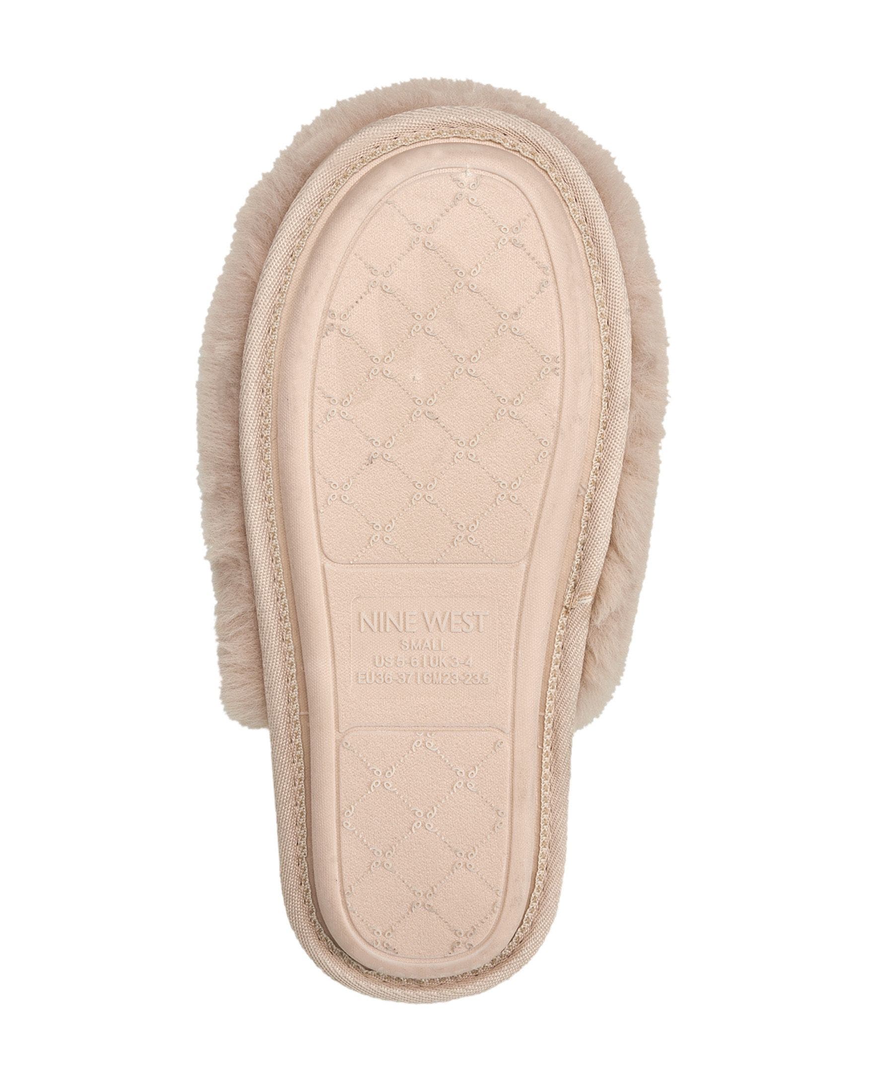Faux Fur Closed Scuff Slipper, Alternate, color, Sand