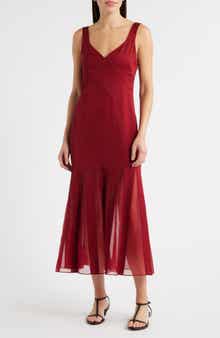 BOSS Sleeveless Godet Maxi Dress