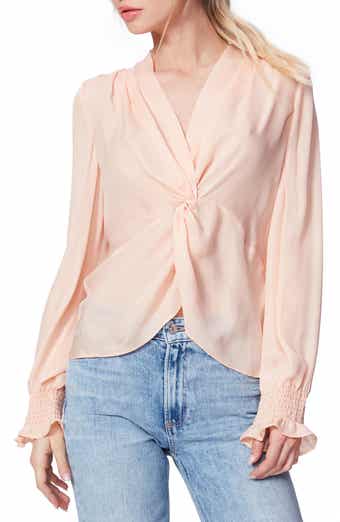 PAIGE Lorienne Twist Front Silk Top
