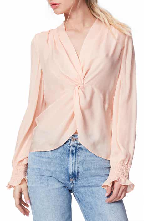 PAIGE Lorienne Twist Front Silk Top