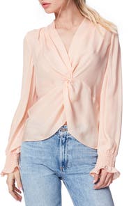 PAIGE Lorienne Twist Front Silk Top