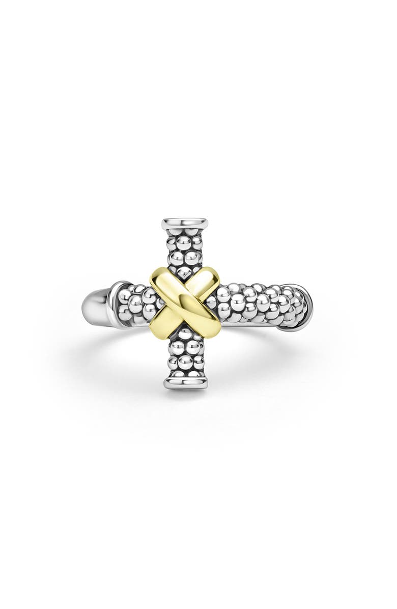 LAGOS Anthem Cross Ring, Alternate, color, Two Tone