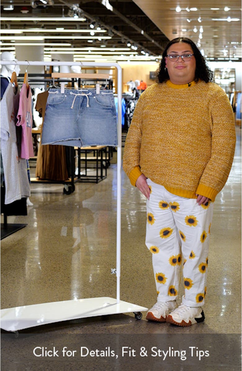 Ridge Drawstring Waist Cutoff Denim Shorts, sales video thumbnail