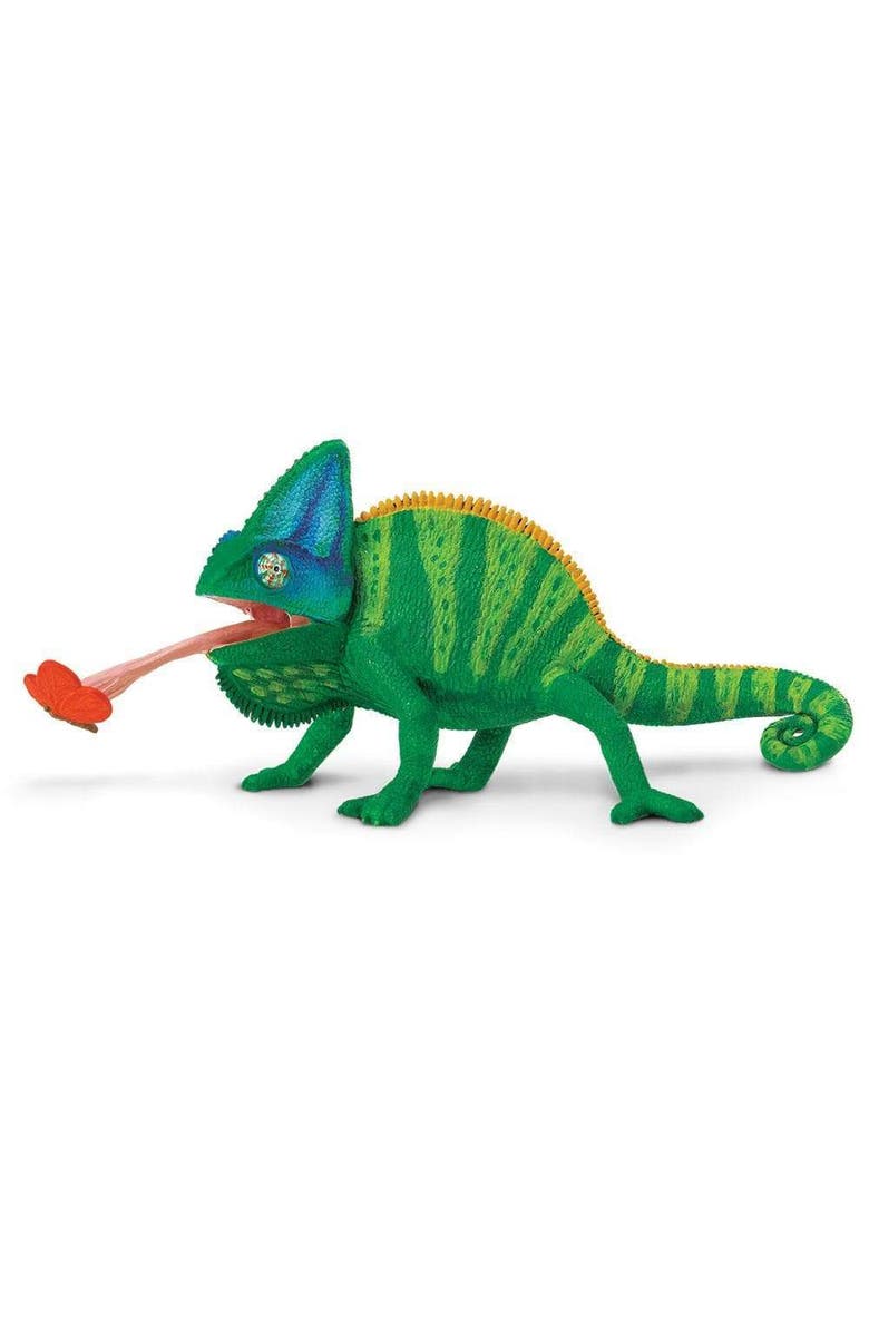 Safari Ltd. Veiled Chameleon Toy, Main, color, NO COLOR