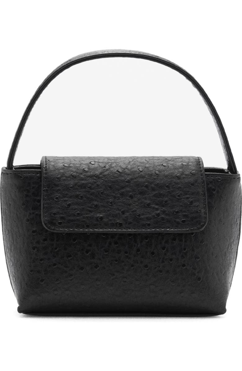 MANGO Croc Embossed Faux Leather Bag, Main, color,