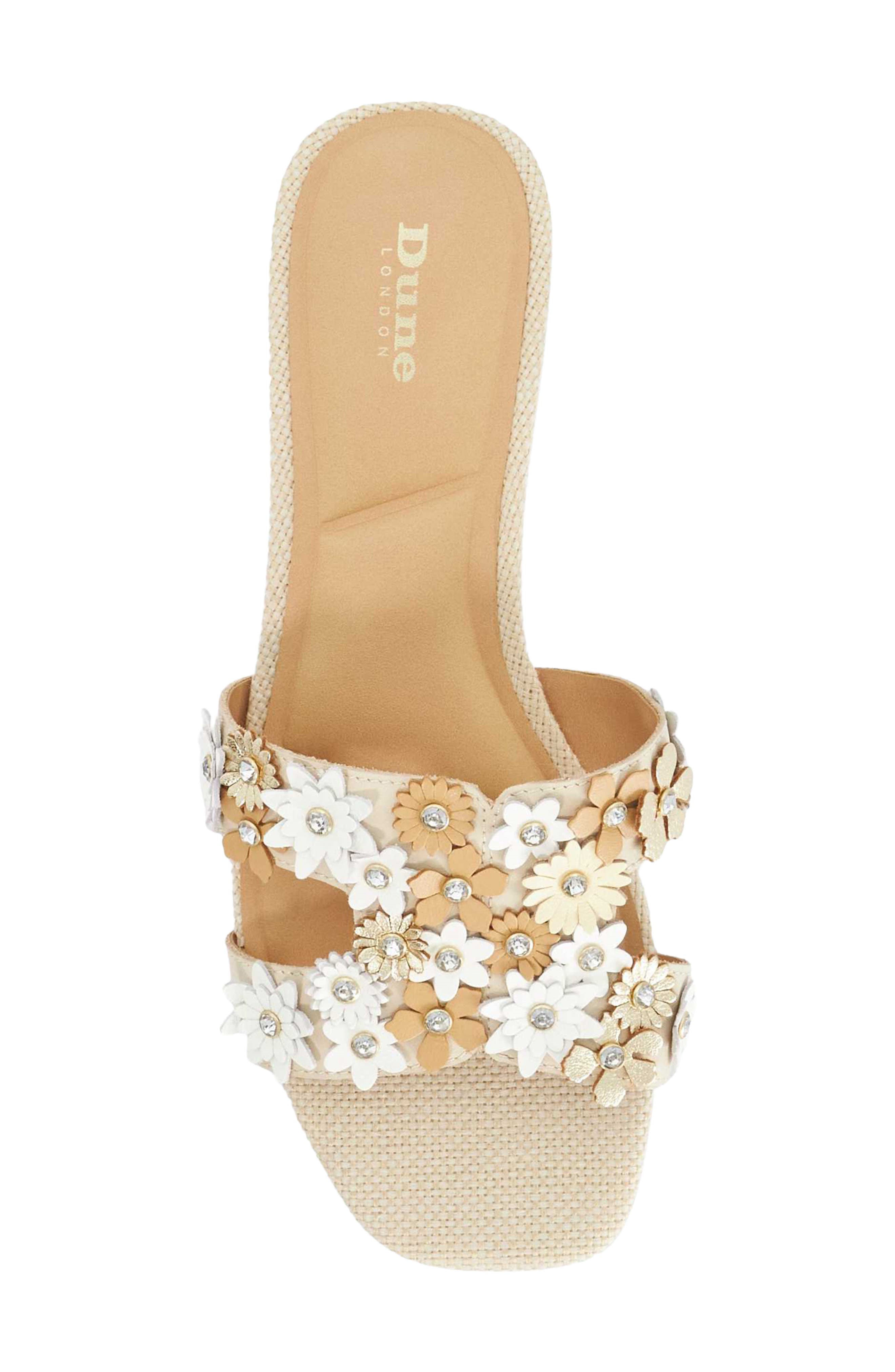 Dune London Loupes Slide Sandal, Alternate, color, Ecru