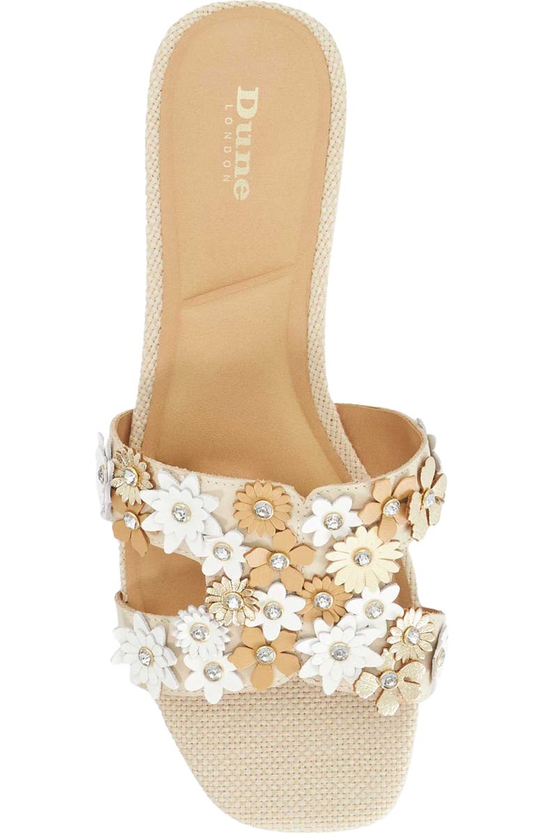 Dune London Loupes Slide Sandal, Alternate, color, Ecru