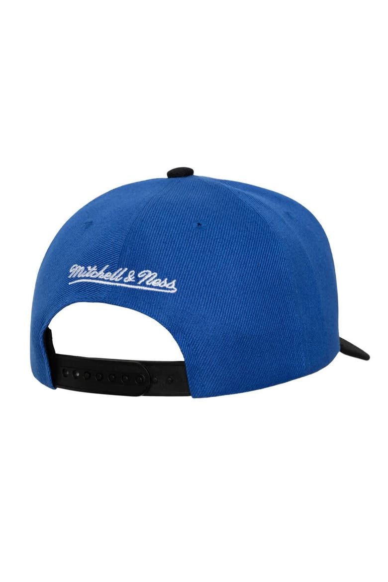 Men's Mitchell & Ness Blue/Black New York Rangers Underarch Two-Tone Pro Crown Snapback Hat, Alternate, color, Blue