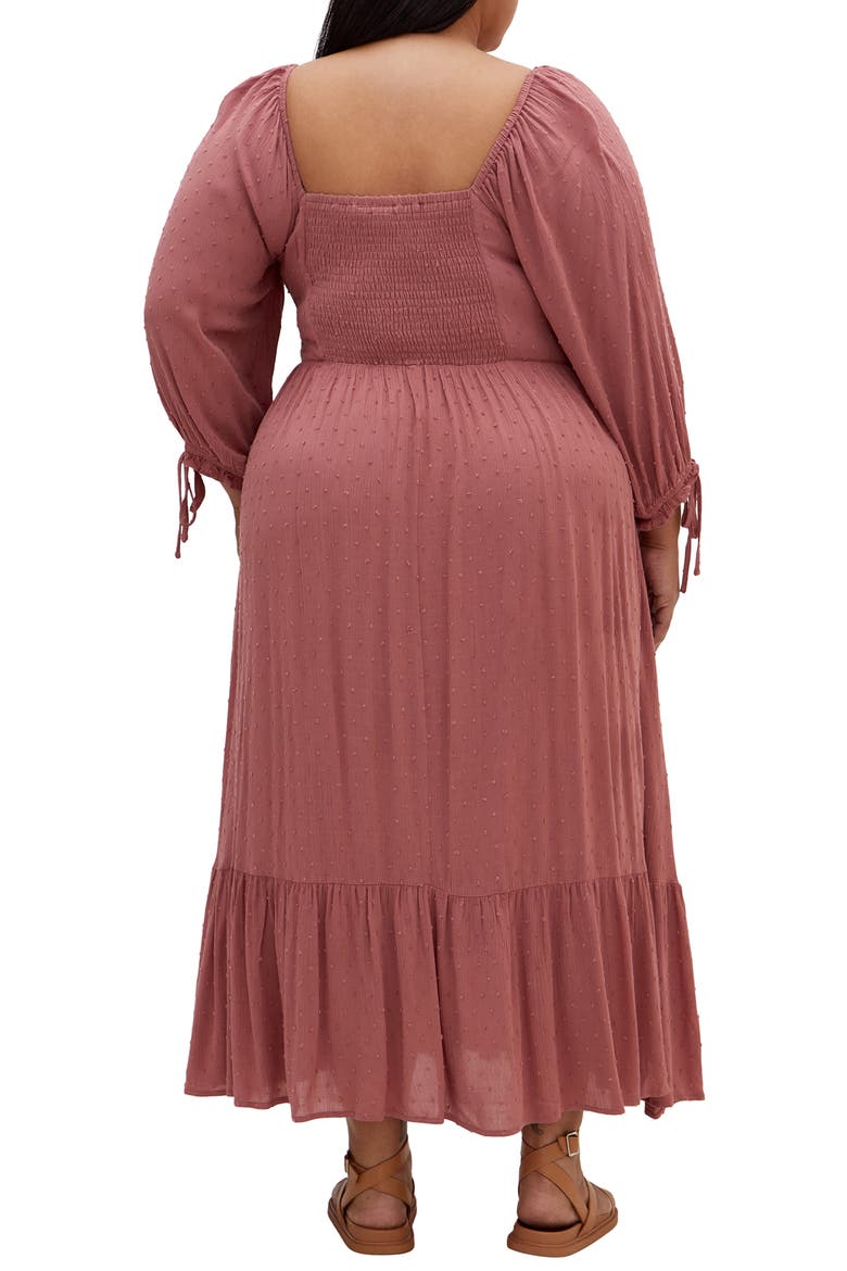 The Ally Clip Dot Maxi Dress, Alternate, color, PINK