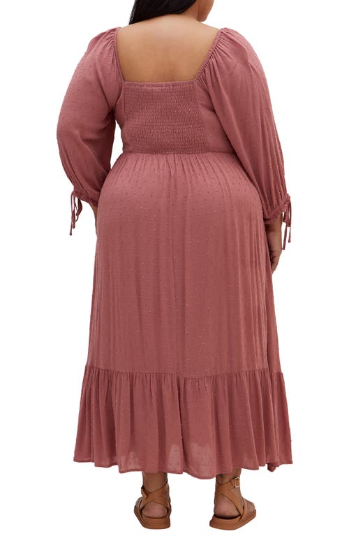 City Chic The Ally Clip Dot Maxi Dress In Pink