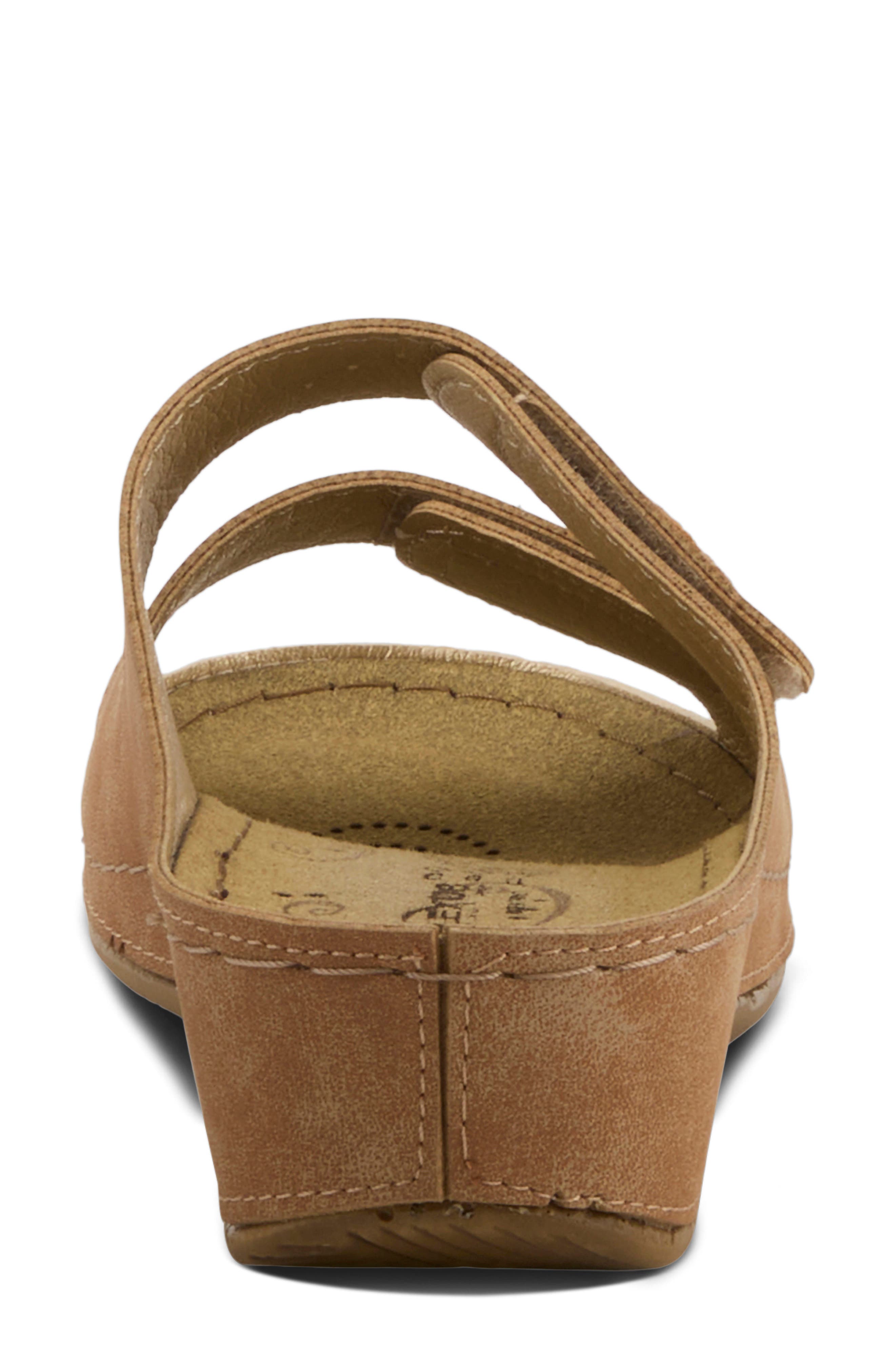 Double Strap Wedge Sandal, Alternate, color, TAN