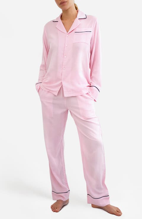 Gender Inclusive Piped Cotton Blend Pajamas