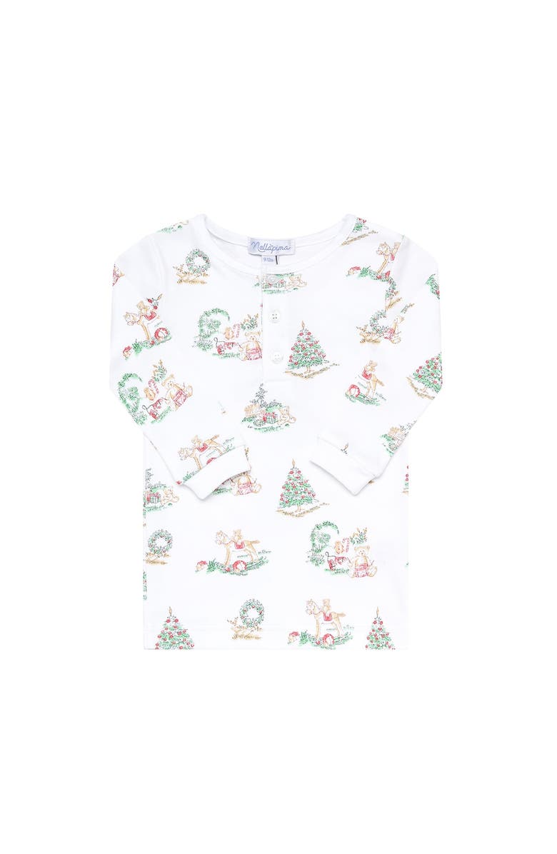 Nellapima Pima Cotton Christmas Toile Boy's Pajamas - Baby, Alternate, color, Multicolor