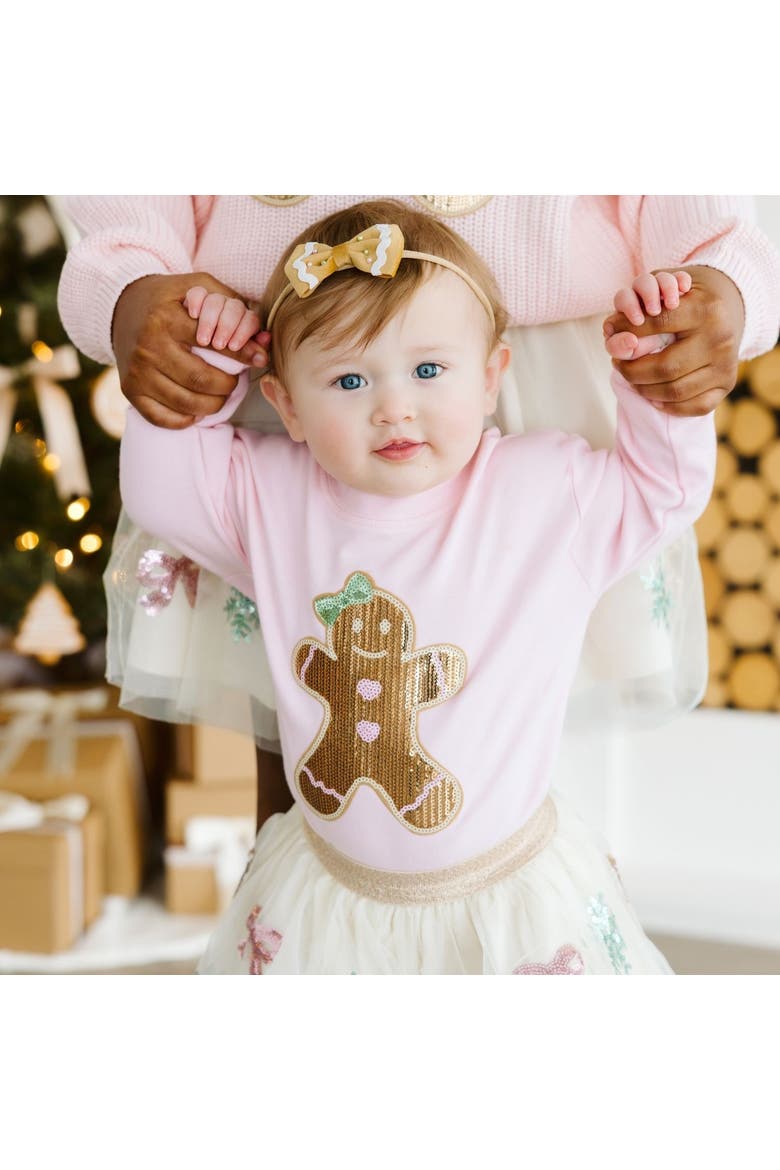 Gingerbread Christmas Velvet Bow Baby Headband, Alternate, color, Spice